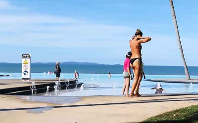 Relax around the ambient Yeppoon Lagoon infinity pool